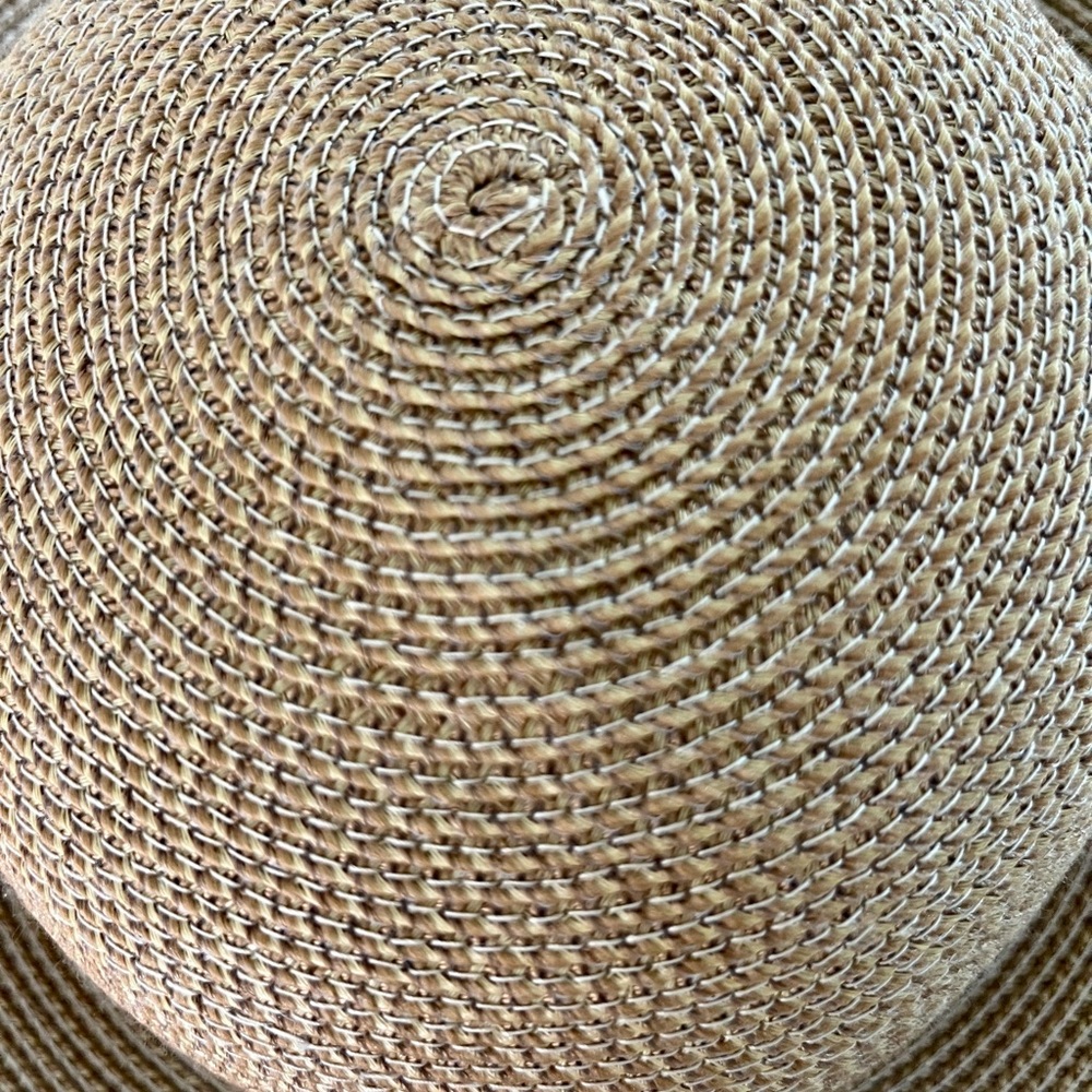 Eric Javits Tan Straw Wide Brim Sun Hat - Picture 6 of 12
